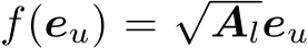  f(eu) = √Aleu
