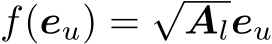 f(eu) = √Aleu