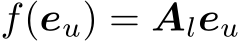  f(eu) = Aleu