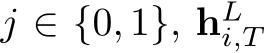  j ∈ {0, 1}, hLi,T