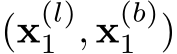  (x(l)1 , x(b)1 )