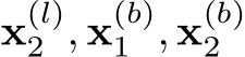 x(l)2 , x(b)1 , x(b)2