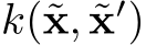  k(˜x, ˜x′)