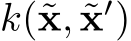  k(˜x, ˜x′)