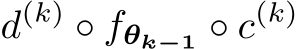  d(k) ◦ fθk−1 ◦ c(k)