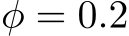  φ = 0.2