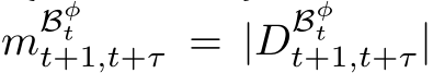  mBφtt+1,t+τ = |DBφtt+1,t+τ|