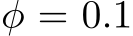  φ = 0.1