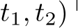 t1, t2)⊤