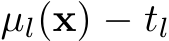  µl(x) − tl