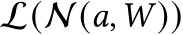  L(N (𝑎,𝑊 ))