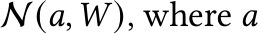  N (𝑎,𝑊 ), where 𝑎