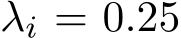  λi = 0.25