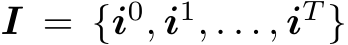  I = {i0, i1, . . . , iT }