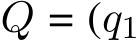  Q = (q1