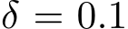  δ = 0.1