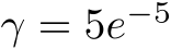  γ = 5e−5