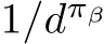  1/dπβ