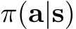  π(a|s)