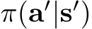  π(a′|s′)