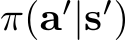  π(a′|s′)