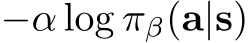  −α log πβ(a|s)