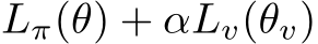 Lπ(θ) + αLv(θv)