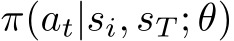  π(at|si, sT ; θ)