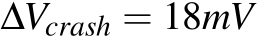  ∆Vcrash = 18mV