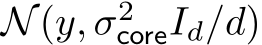  N(y, σ2coreId/d)