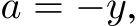  a = −y,