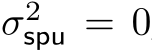  σ2spu = 0