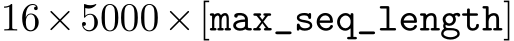  16×5000×[max_seq_length]