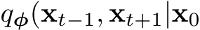  qϕ(xt−1, xt+1|x0