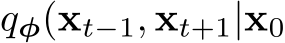  qϕ(xt−1, xt+1|x0