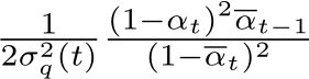 12σ2q(t)(1−αt)2αt−1(1−αt)2