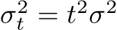  σ2t = t2σ2