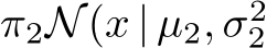  π2N(x | µ2, σ22