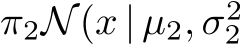  π2N(x | µ2, σ22