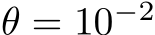  θ = 10−2