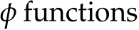  ϕ functions