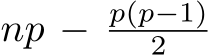  np − p(p−1)2