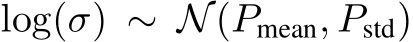  log(σ) ∼ N(Pmean, Pstd)