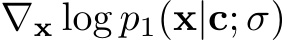  ∇x log p1(x|c; σ)