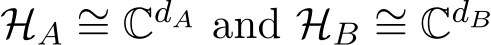  HA ∼= CdA and HB ∼= CdB