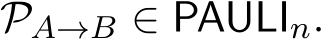 PA→B ∈ PAULIn.