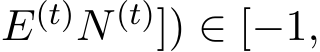 E(t)N(t)]) ∈ [−1,