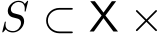 S ⊂ X ×