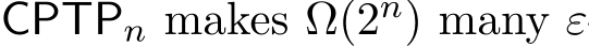  CPTPn makes Ω(2n) many ε