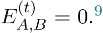  E(t)A,B = 0.9